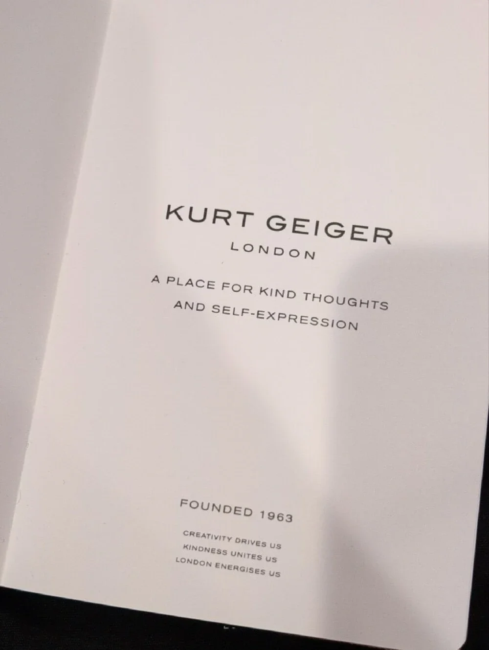 Kurt Geiger Notebook Journal - Metallic Rainbow Diagonal Stripe